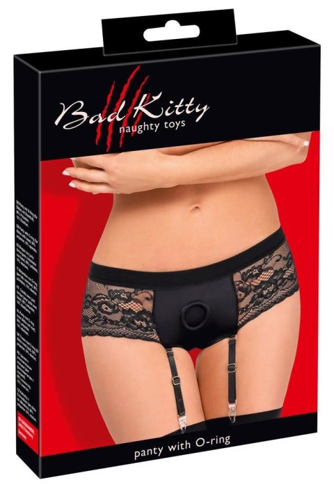 Eleganckie majtki z pasem do strap-ona Bad Kitty Susp-Panty XS