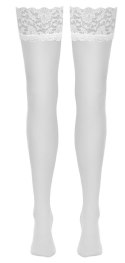 Eleganckie Białe Pończochy Cottelli LEGWARE - Rozmiar L