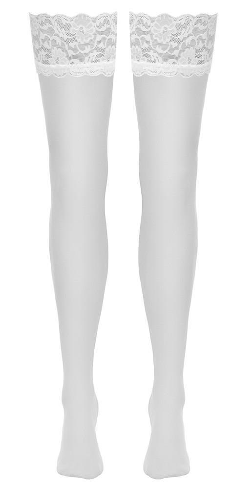 Eleganckie Białe Pończochy Cottelli LEGWARE - Rozmiar L