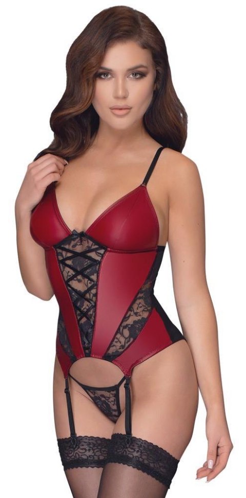 Zmysłowa Baskinka Cottelli LINGERIE, Czerwono-Czarna (M)