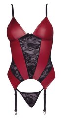 Zmysłowa Baskinka Cottelli LINGERIE, Czerwono-Czarna (M)