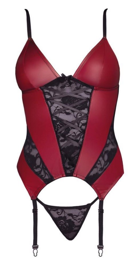 Zmysłowa Baskinka Cottelli LINGERIE, Czerwono-Czarna (M)