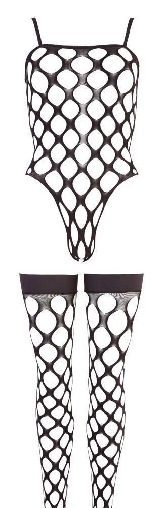 Eleganckie Bodystocking z Pończochami Rio S-L