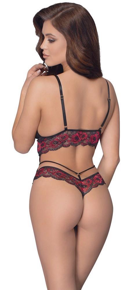 Zmysłowe body z otwartym krokiem L/XL