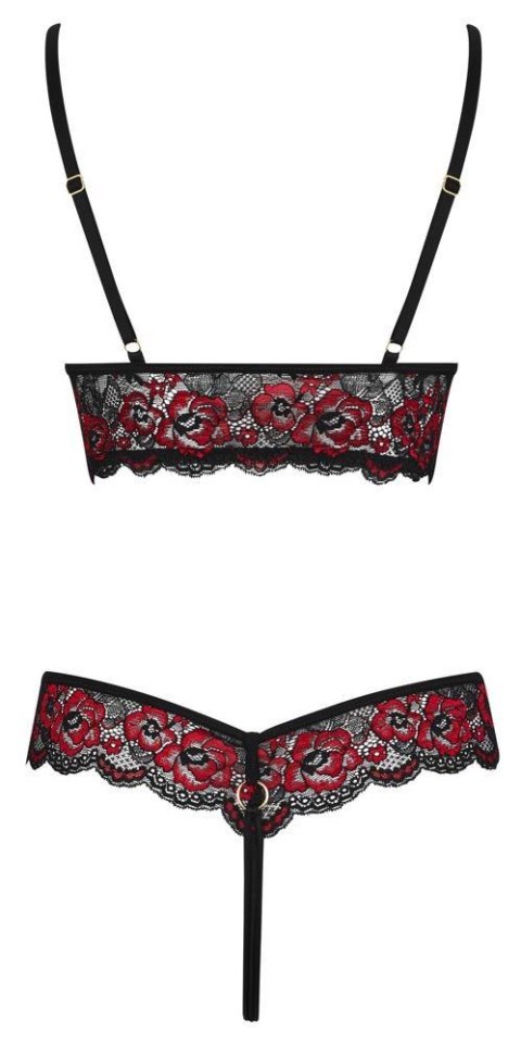 Zmysłowe body z otwartym krokiem L/XL