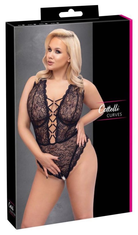 Zmysłowe Koronkowe Body Ouvert Cottelli CURVES 90D/XL