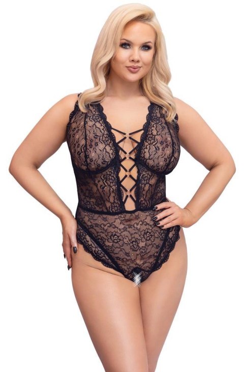 Zmysłowe Koronkowe Body Ouvert Cottelli CURVES 90D/XL