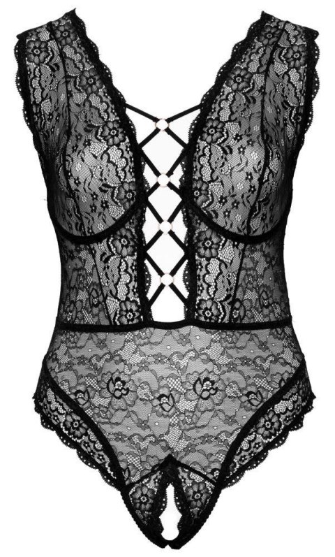 Zmysłowe Koronkowe Body Ouvert Cottelli CURVES 90D/XL