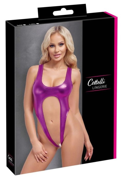 Zmysłowe body w metalicznym różu S/M
