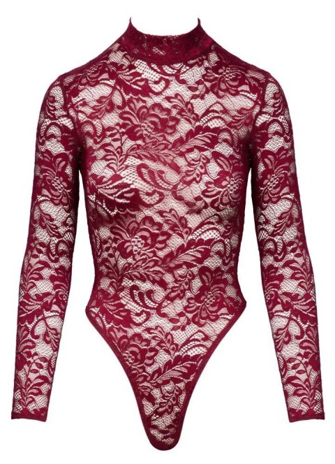 Koronkowe body w zmysłowej czerwieni, rozmiar M
