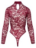 Koronkowe body w zmysłowej czerwieni, rozmiar M