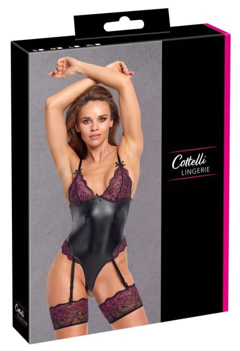 Eleganckie Body String z Paskami do Pończoch - Rozmiar S