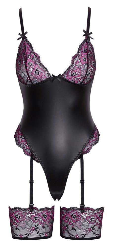 Eleganckie Body String z Paskami do Pończoch - Rozmiar S