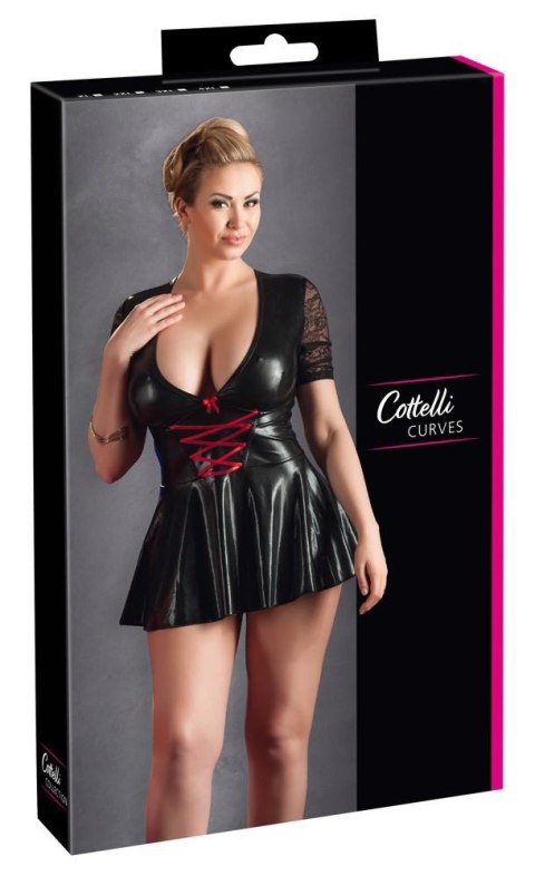 Kusząca czarno-czerwona sukienka mini XL