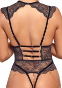 Eleganckie koronkowe body z otwartym krokiem L