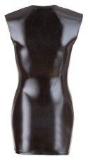 Elegancka sukienka mini „Wet Look” z zamkiem XL