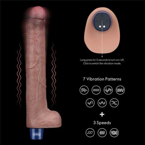 Realistyczny Wibrator Dildo REAL SOFTEE z Silikonu Platynowego, Ładowany USB, 10.5 Cala