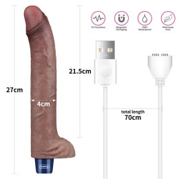 Lovetoy Real Softee: 11-calowy Realistyczny Wibrator Silikonowy z Funkcją Wibracji i Ładowania USB