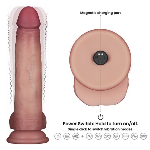 Realistyczne Wibrujące Dildo 8.5" Sliding Skin Pro II