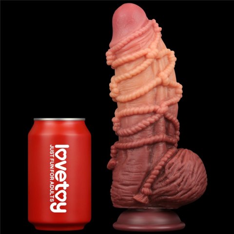 Dildo Realistyczne Dwuwarstwowe z Silikonu Platynowego King Size 24 cm