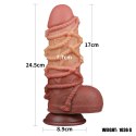 Realistyczne Dildo z Dwuwarstwowego Silikonu Platynowego 24 cm