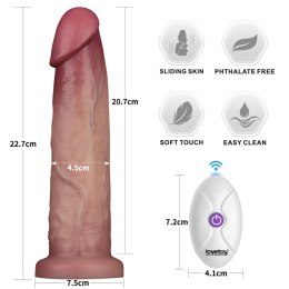 Wibrujące Dildo Sliding Skin Pro II – Realizm Dwuwarstwowego Silikonu, 22.9 cm