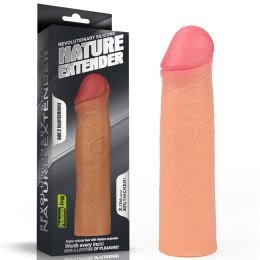 Rewolucyjna silikonowa przedłużka penisowa 'Nature' (+5 cm)