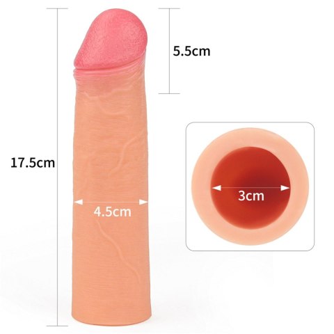 Rewolucyjna silikonowa przedłużka penisowa 'Nature' (+5 cm)