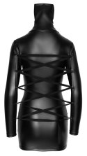 Zmysłowa czarna sukienka bondage S