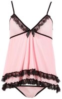 Zmysłowa Różowa Babydoll 2XL