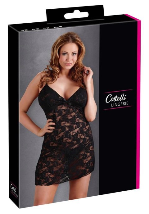 Seksowny Czarny Komplet Bielizny Chemise, Rozmiar M