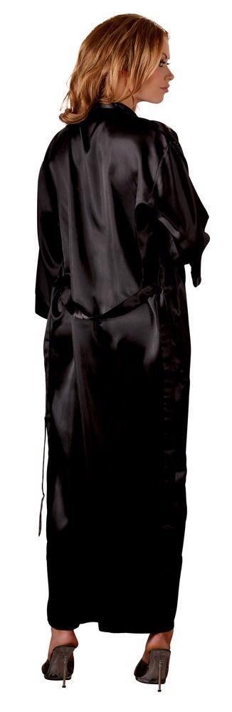 Zmysłowe Kimono S/M w Kolorze Czarnego Jedwabiu