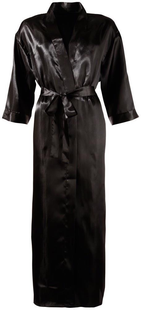 Zmysłowe Kimono S/M w Kolorze Czarnego Jedwabiu