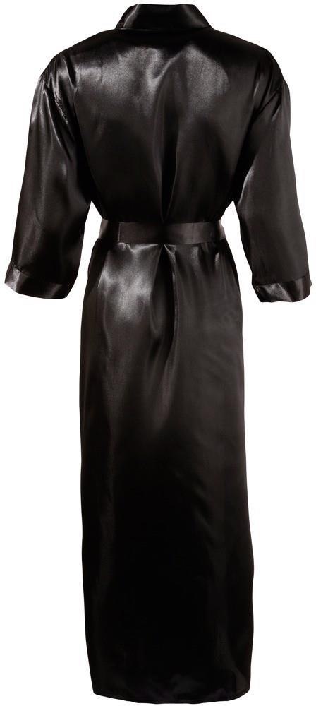 Zmysłowe Kimono S/M w Kolorze Czarnego Jedwabiu