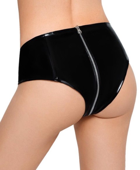 Zmysłowe majtki winylowe z zamkiem