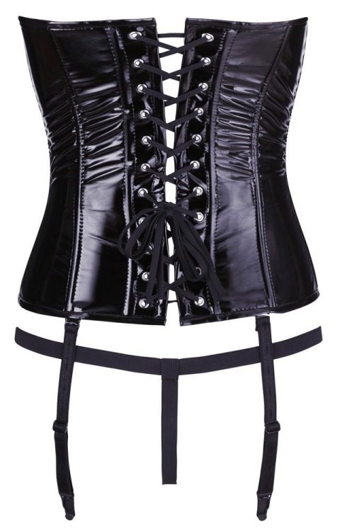 Winylowy Gorset Czarny L