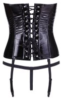 Gorset winylowy Black Level, czarny 2XL