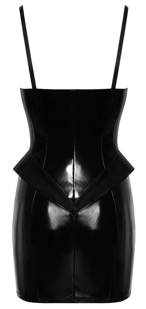 Elegancka Winylowa Sukienka Peplum S