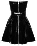 Elegancka winylowa sukienka rozkloszowana XL