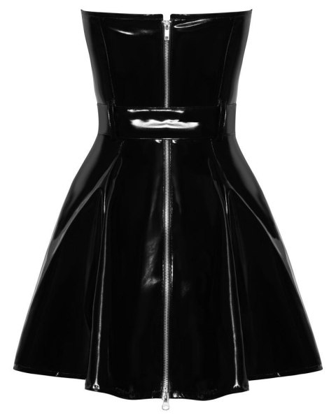 Elegancka winylowa sukienka rozkloszowana XL