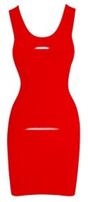 Czerwona lateksowa sukienka XL
