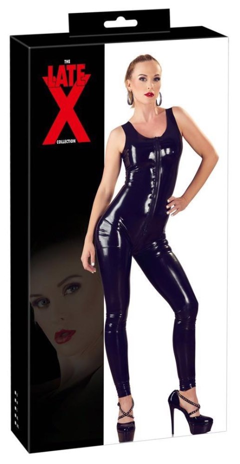 Zmysłowy Lateksowy Kombinezon Catsuit w Czerni