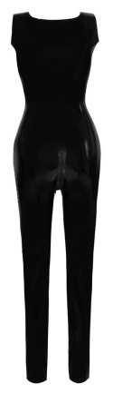 Zmysłowy Lateksowy Kombinezon Catsuit w Czerni