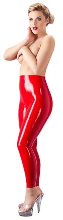 Czerwone legginsy lateksowe XL