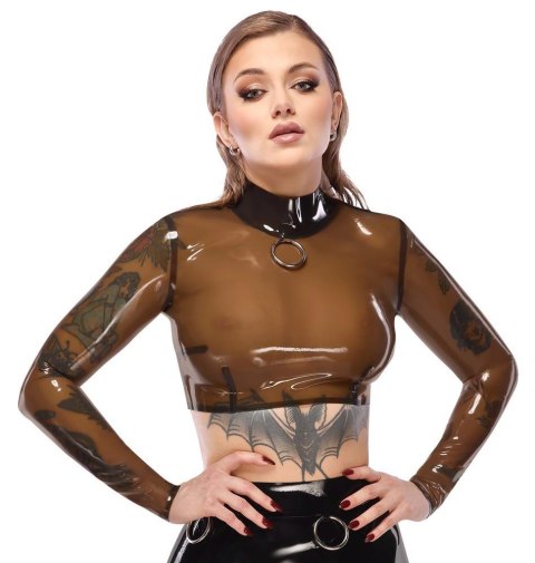 Lateksowy Crop Top L