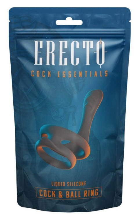 Erecto Cock & Ball Ring ze stymulatorem krocza