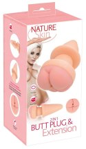 Wielofunkcyjny Plug Analny z Materiału Nature Skin