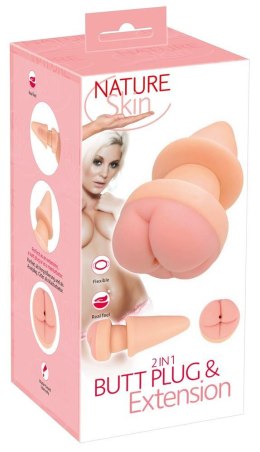 Wielofunkcyjny Plug Analny z Materiału Nature Skin
