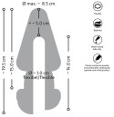 Wielofunkcyjny Plug Analny z Materiału Nature Skin