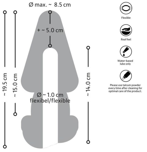 Wielofunkcyjny Plug Analny z Materiału Nature Skin